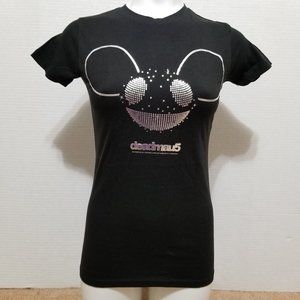 Deadmau5 shirt Small shiny logo graphic mouse band merch